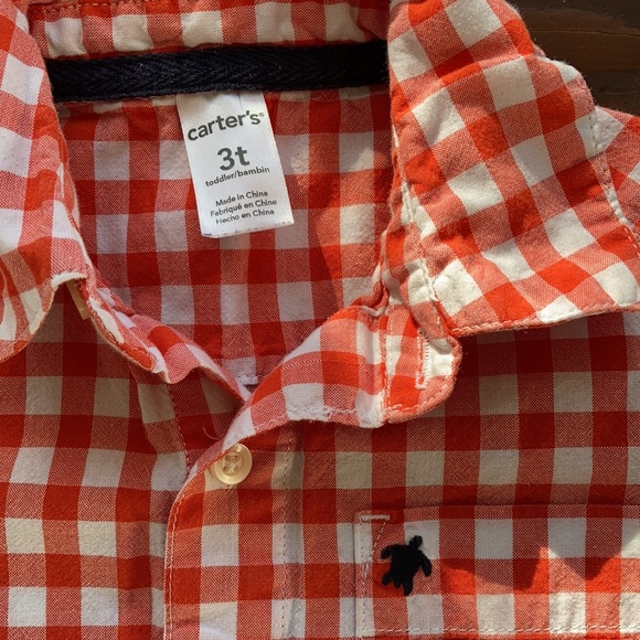 2/$12 | Carter’s button front collared shirt 3T - Picture 2 of 3